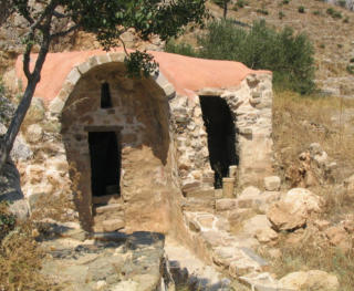 Het pad naar Agios Lucas bij Apella Karpathos Griekenland