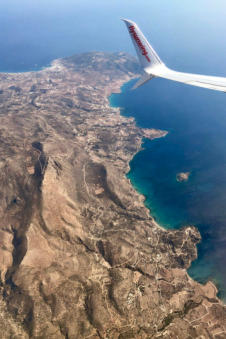 Vanuit de lucht een mooi uitzicht op Karpathos