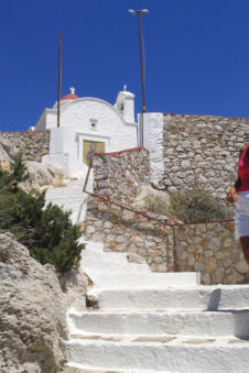 Boven aan de trap Agia Kyriaki 