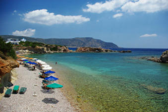 De schitterende baaien van Amoopi Karpathos Griekenland