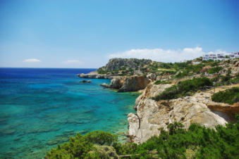 De schitterende baaien van Amoopi Karpathos Griekenland