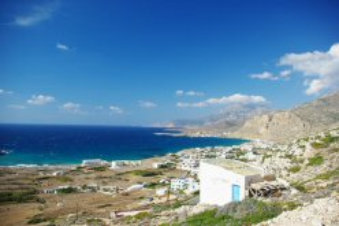 Zicht op de kust bij Arkasa Karpathos Griekenland