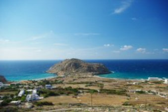 Zicht op de Akropolis van Arkasa Karpathos Griekenland