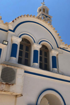 De kerk in Arkasa Karpathos Griekenland