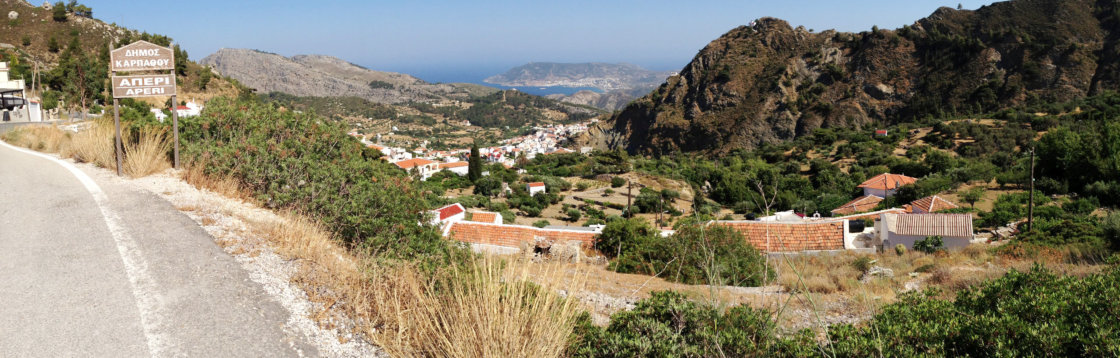 Panoramafoto Aperi Karpathos Griekenland