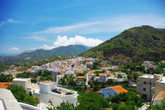 Uitzicht over Aperi Karpathos Griekenland