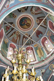 Binnenzijde van de koepel van de kerk in Piles op Karpathos Griekenland