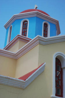 Koepel van het kleine kerkje van Stes op Karpathos Griekenland