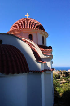 Kerk in Mesochori op Karpathos Griekenland