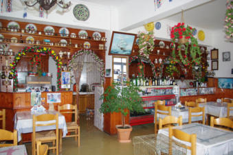 Het eerste restaurant wat je tegenkomt in Olympos