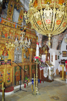 Prachtig interieur van de kerk in Olympos