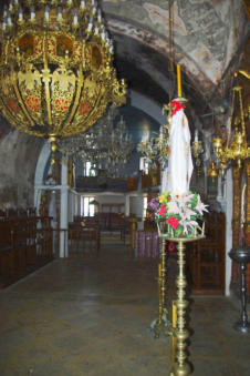 Binnenzijde grote kerk van Olympos