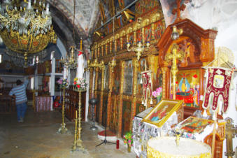 Binnenzijde kerk in Olympos