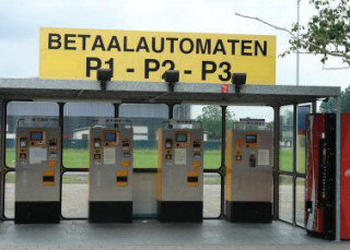 parkeerautomaten op Schiphol Amsterdam