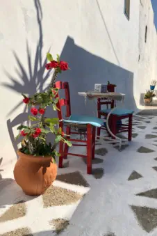 De was hangt te drogen in Arkasa Karpathos Griekenland