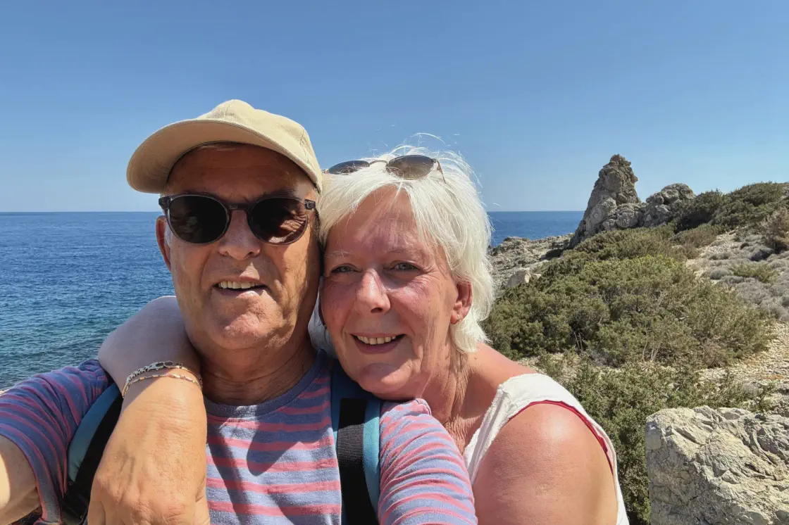 Selfie Henk en Carla
